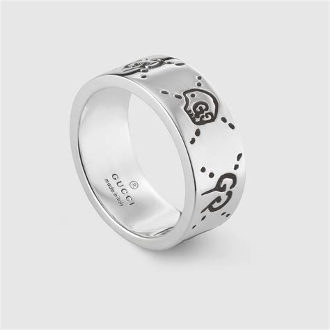 gucci silver guccighost ring|Gucci: Silver 'GucciGhost' Ring .